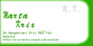 marta krix business card
